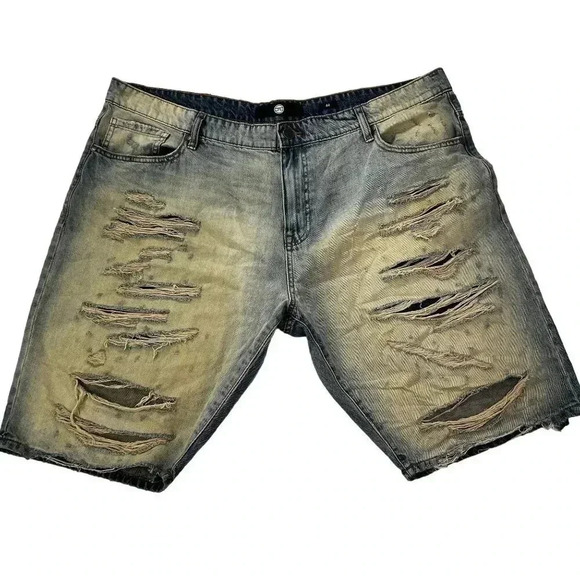Jordan Craig Shredded Lager Men Shorts J3164SX Size 44 Blue Grunge Rock - Picture 1 of 16